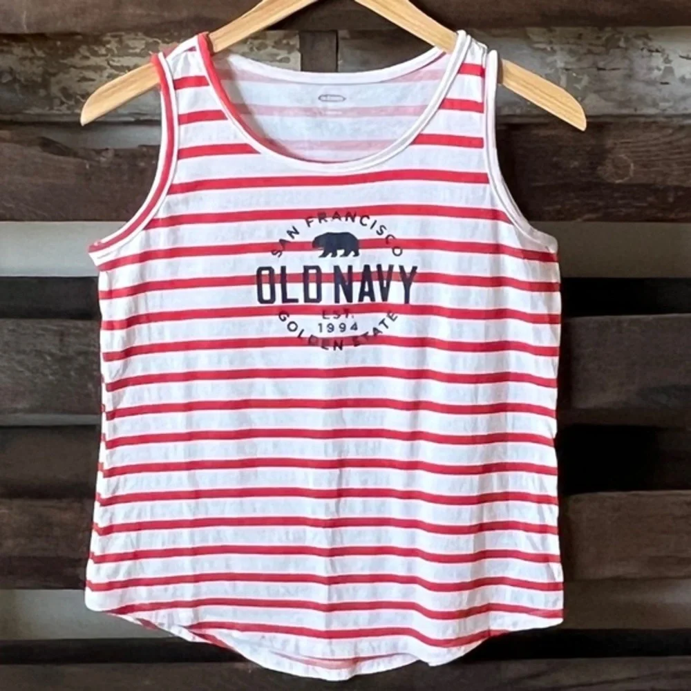 OLD NAVY Girls Tank in Red Stripe XL (14)